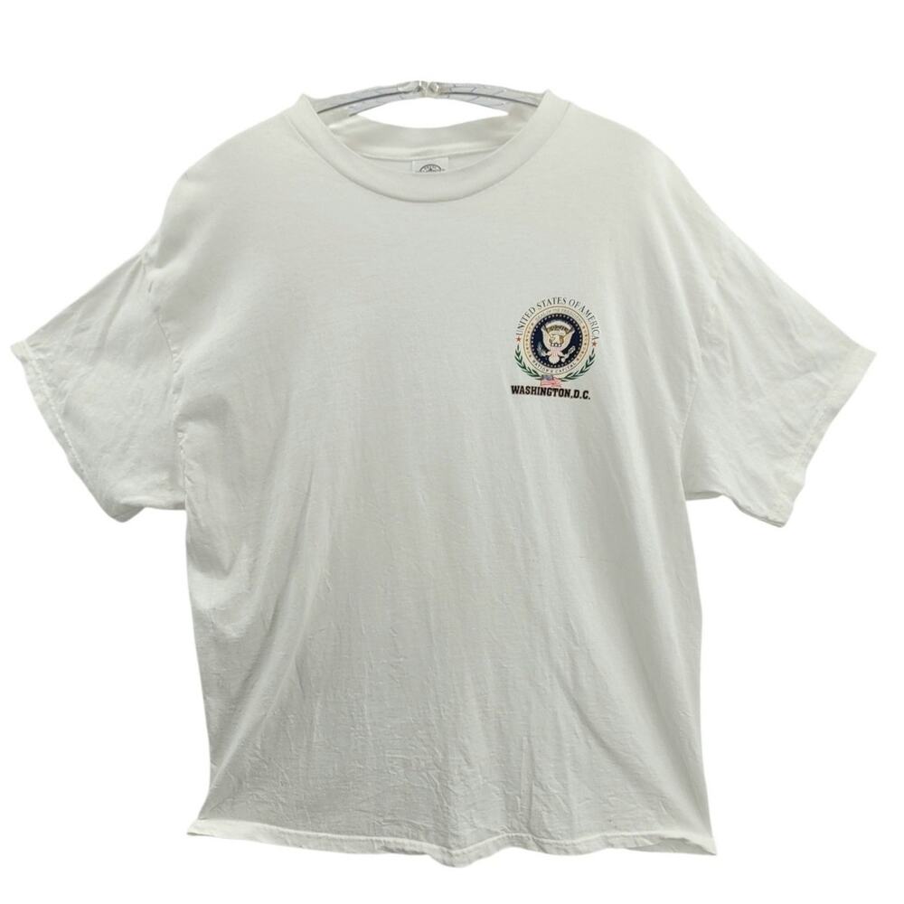 Delta Pro Weight Vintage 90s Presidential Seal T Shirt Mens Large White USA